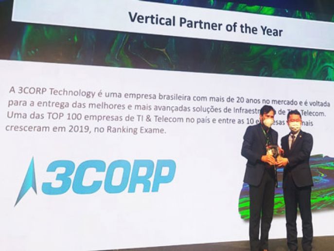 3CORP recebe premiação da Huawei como  VERTICAL PARTNER OF THE YEAR 2020 no Brasil
